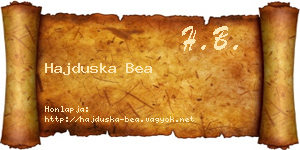 Hajduska Bea névjegykártya